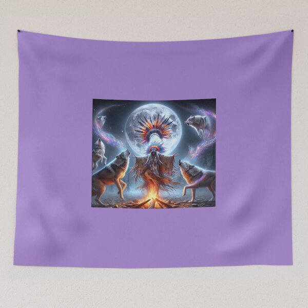 Item preview, MYSTICAL SCENE WITH INDIGENOUS designed and sold by Catalina Kate.