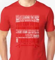 Motivational And Inspirational Quote HIV Awareness Unisex T-Shirt