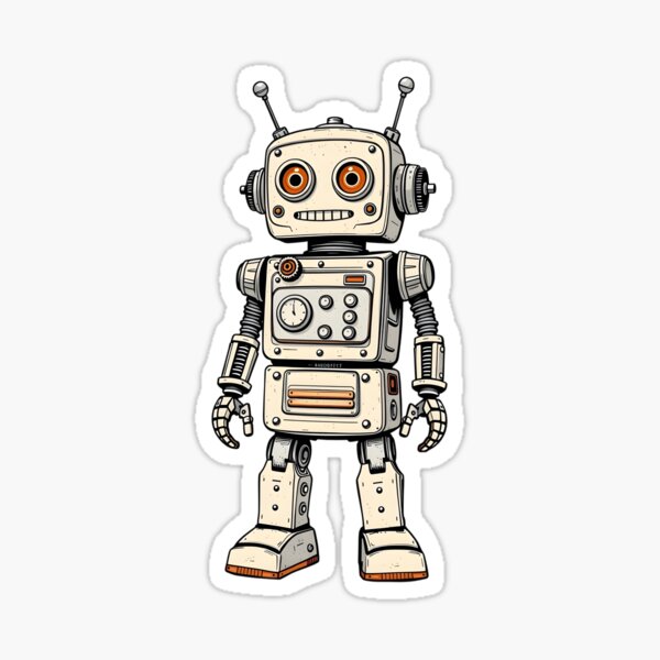 Item preview, Vintage robot,robot illustration for robot lover designed and sold by PATTERN-ZART.