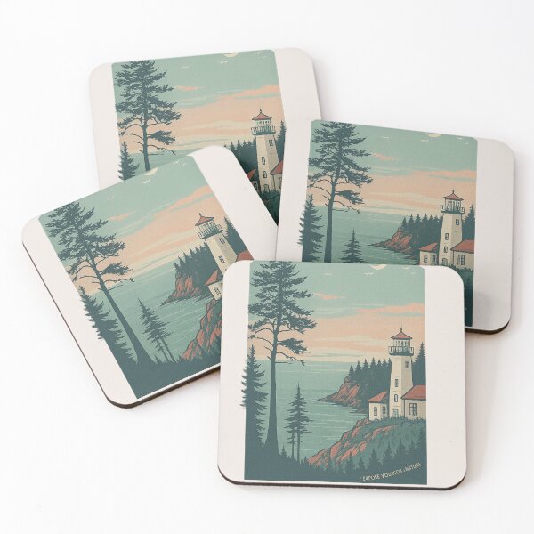 Item preview, Vintage Travel Poster Style Cape Flattery designed and sold by Uglyandcute.