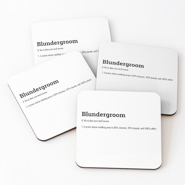 Item preview, Blundergroom Black– Funny Definition Tee for Grooms Who Try Their Best  designed and sold by BeBetterPeople.