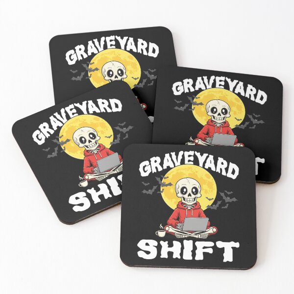 Item preview, GRAVEYARD SHIFT - SKELETON HALLOWEEN designed and sold by KEF Custom.
