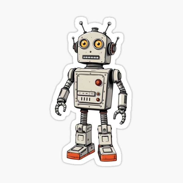 Item preview, Vintage robot,robot illustration for robot lover designed and sold by PATTERN-ZART.