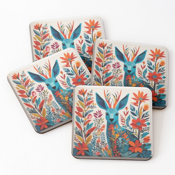 Item preview, Otomi-style animal & plant collage designed and sold by Artmoji.