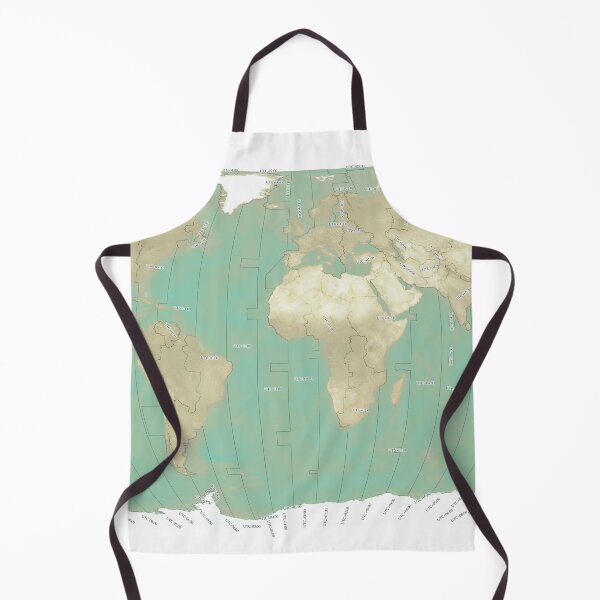 Item preview, World Timezones Robinson Projection Faded Satellite Map with Country Borders designed and sold by Tiffany Munro.