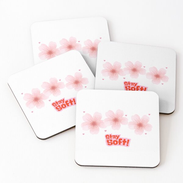 Item preview, Stay Soft – Floral Aesthetic Design with Hearts and Gentle Vibes designed and sold by Blackseali.
