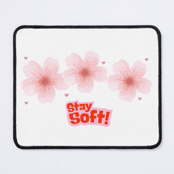Item preview, Stay Soft – Floral Aesthetic Design with Hearts and Gentle Vibes designed and sold by Blackseali.