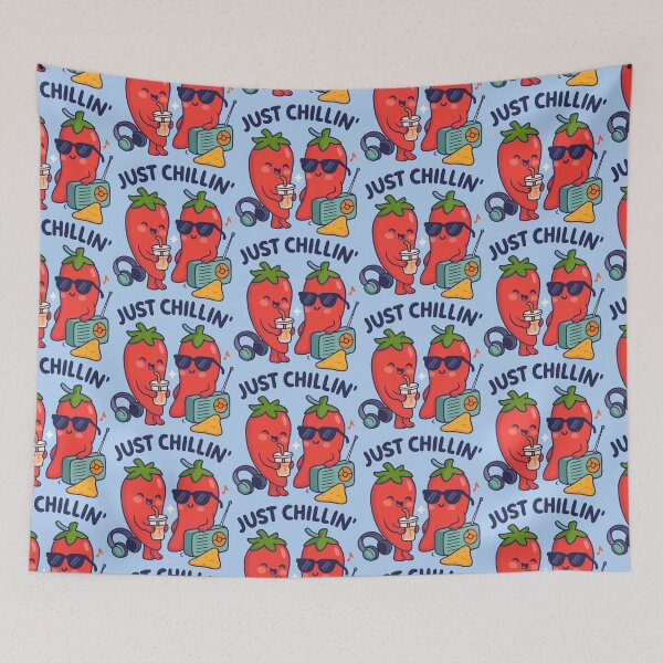 Item preview, Cool Chili Peppers Cartoon – Just Chillin’ Funny Design designed and sold by graphicnew.