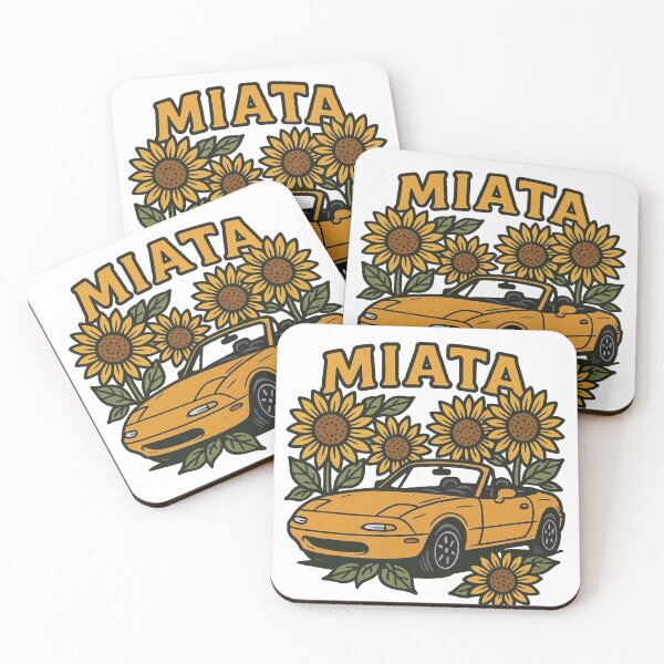 Item preview, NA Miata Sunflower Design JDM Kawaii designed and sold by Slammed Sketches.