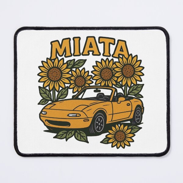 Item preview, NA Miata Sunflower Design JDM Kawaii designed and sold by Slammed Sketches.