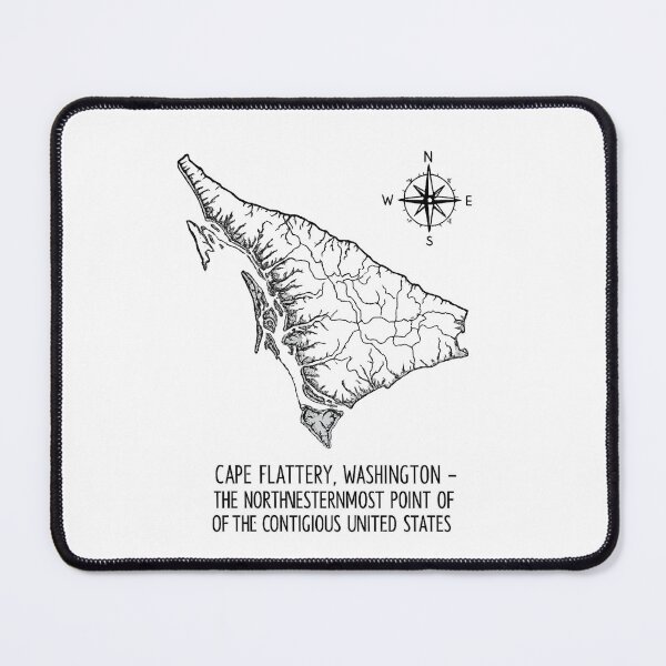 Item preview, Hand-Drawn Map Outline Cape Flattery  designed and sold by Uglyandcute.