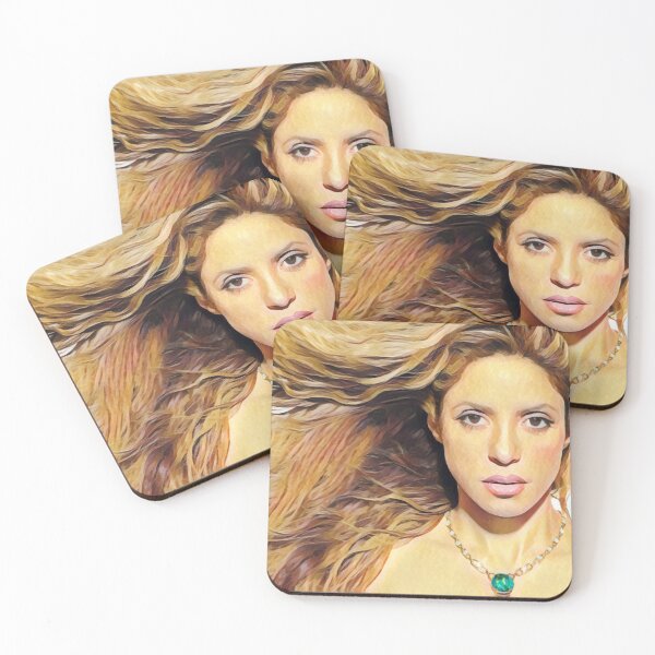 Item preview, Shakira, flowing hair portrait designed and sold by Pinkgnomie.