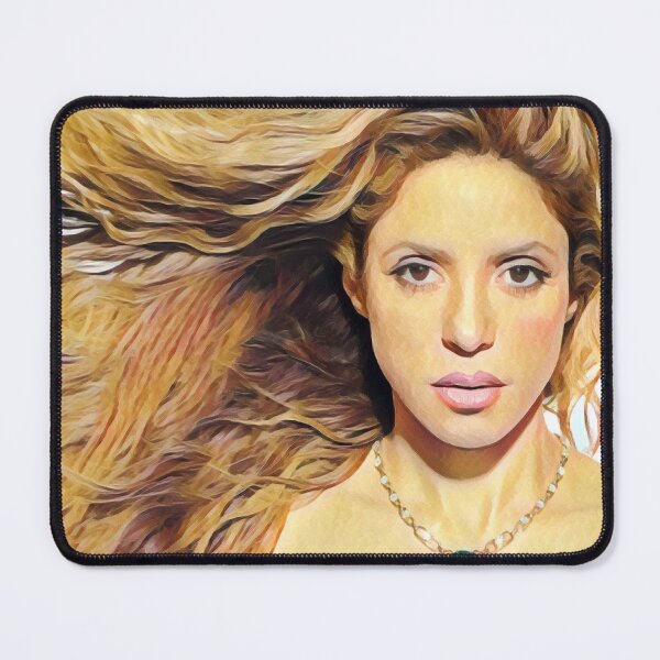 Item preview, Shakira, flowing hair portrait designed and sold by Pinkgnomie.