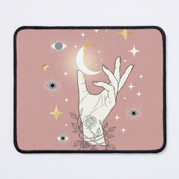Item preview, Mystic Moon Touch | Celestial Hand & Moon Minimalist Art No.2 designed and sold by angelisart.