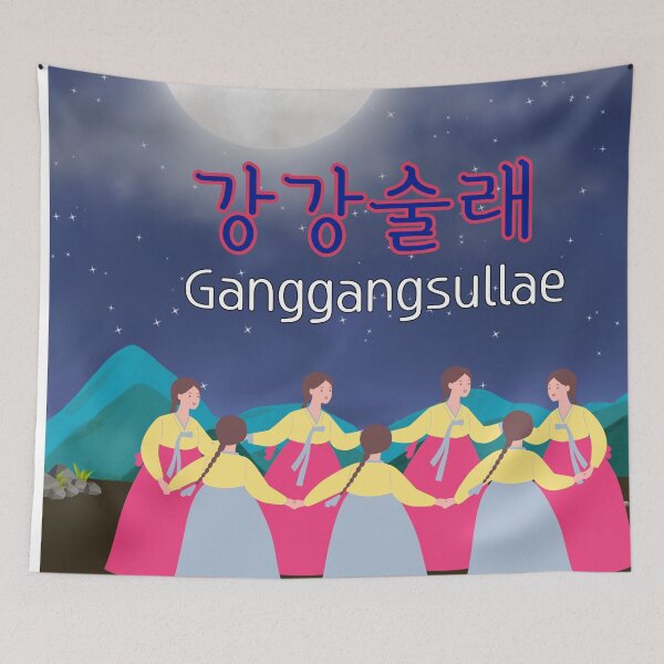 Item preview, Ganggangsullae – Traditional Korean Moonlight Dance designed and sold by mycreastyle.