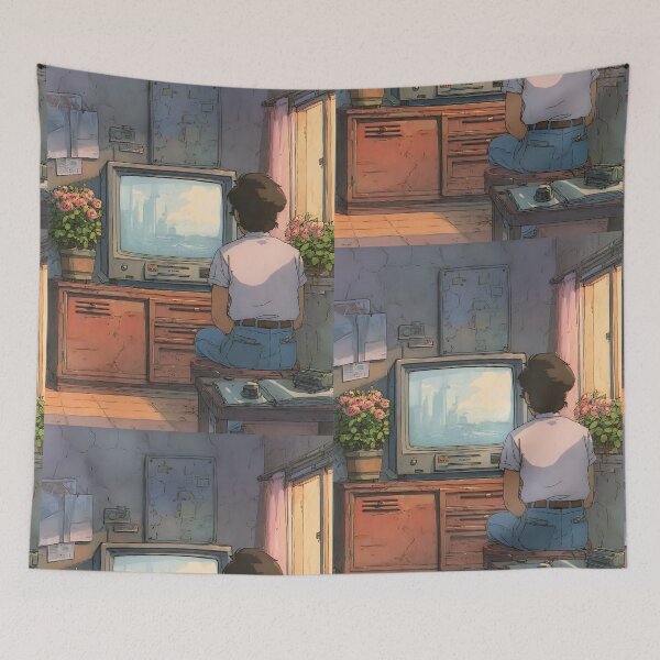 Item preview, Retro Lofi Anime - Nostalgic Chill Atmosphere designed and sold by bapupa.
