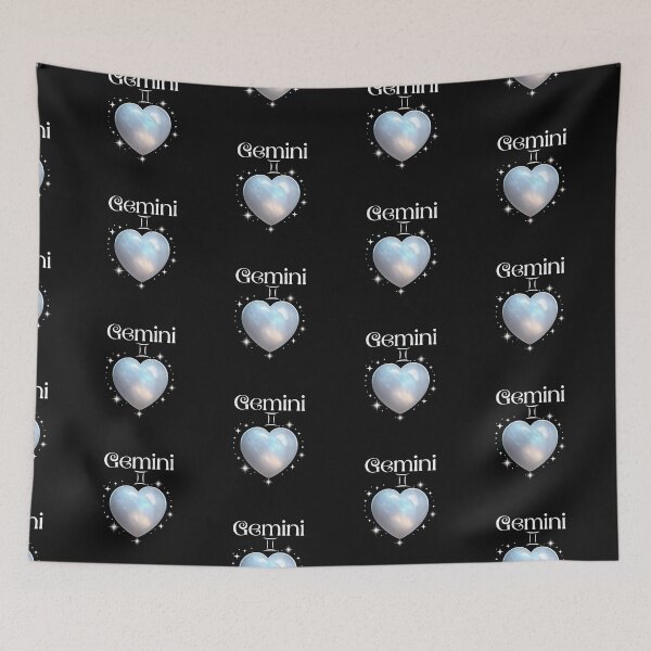 Item preview, "Twin Spirit Gemini: Pearl Heart & Star-Kissed Skies" designed and sold by zodiaczonez.