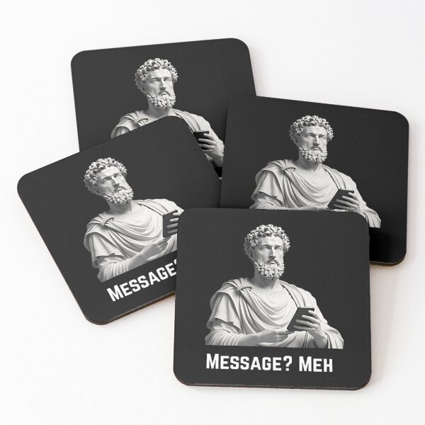 Item preview, Stoic Philosopher Marcus Aurelius Holding a Mobile Phone Artwork designed and sold by LexaArtworks.
