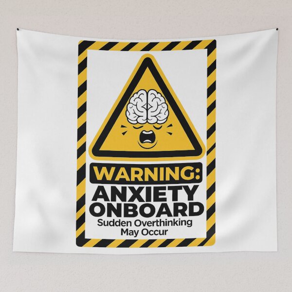 Item preview, Warning: Anxiety Onboard designed and sold by Uglyandcute.
