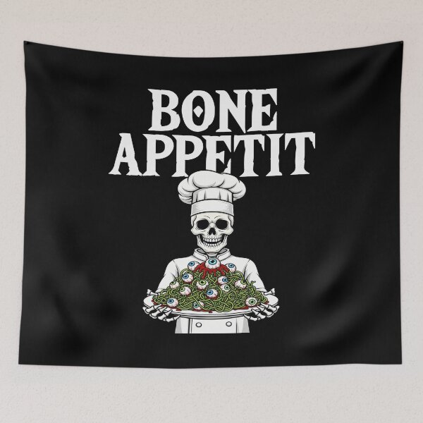 Item preview, BONE APPETIT - SKELETON  HALLOWEEN designed and sold by KEF Custom.