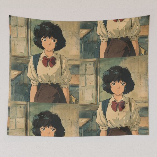 Item preview, Retro School Anime - Classic Schoolgirl Charm designed and sold by bapupa.