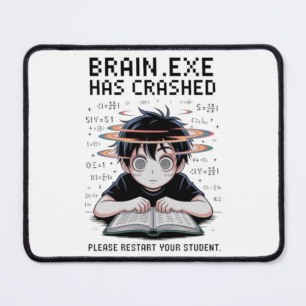 Item preview, Brain.EXE Has Crashed – Funny Anime Back to School Student Design designed and sold by MonkiFlipp.