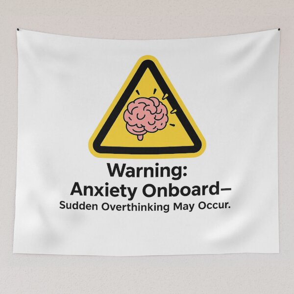 Item preview, Warning: Anxiety Onboard designed and sold by Uglyandcute.