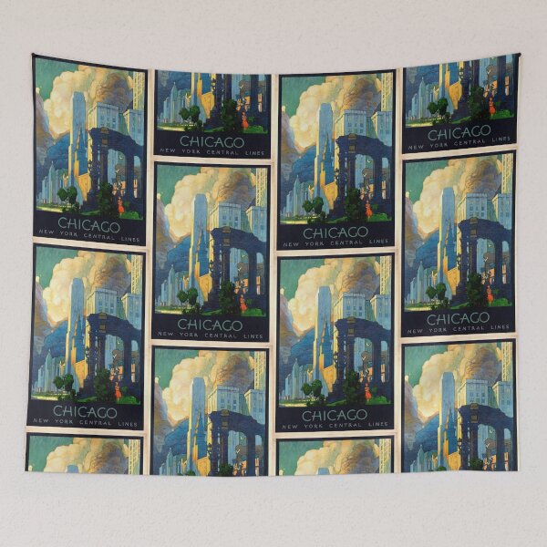 Item preview, Vintage Chicago Travel Poster | Art Deco Skyline Print | 1920s New York Central Lines | Urban Modernity | Historical Rail Art designed and sold by artofuniverse.