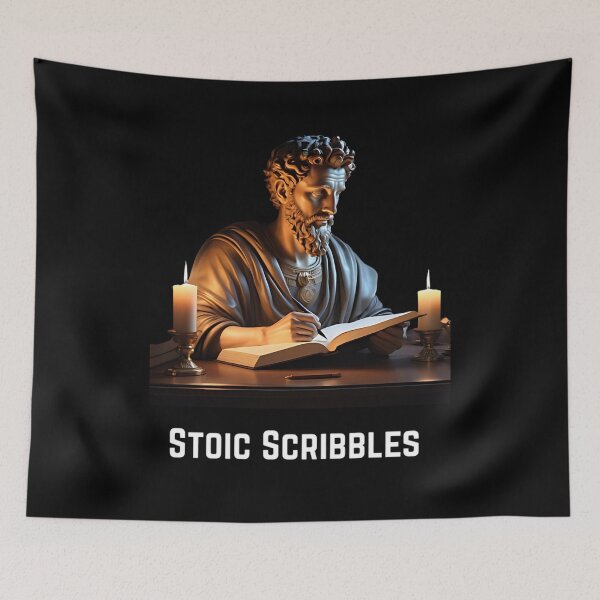 Item preview, Stoic Philosopher Marcus Aurelius Writing in a Stoic Journal designed and sold by LexaArtworks.