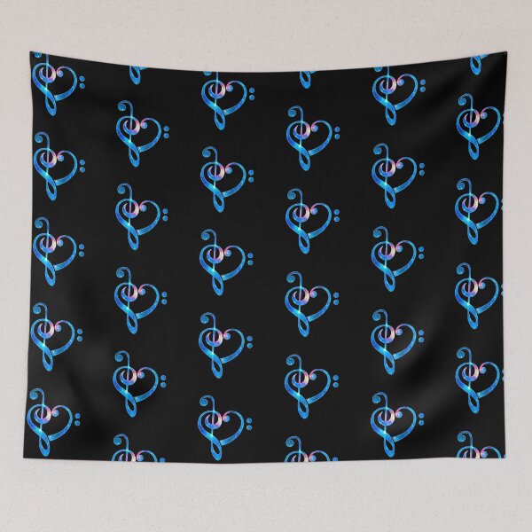 Item preview, Galaxy music heart treble clef bass designed and sold by boom-art.