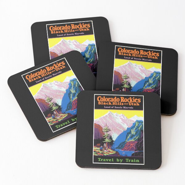 Item preview, Vintage Travel Poster | Colorado Rockies | Black Hills | Utah | Art Deco Train Travel | Scenic Marvels | Mid-20th Century Art designed and sold by artofuniverse.