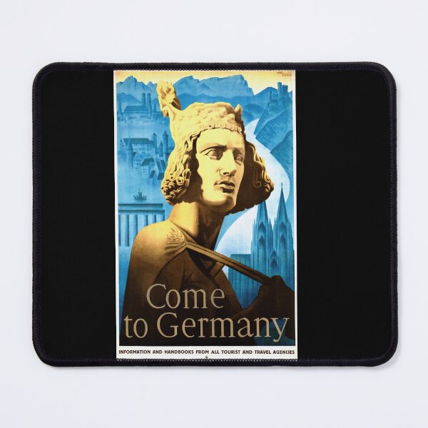 Item preview, Vintage Art Deco Travel Poster | Come to Germany by Max Eschle | Historic Landmarks & Cultural Pride | Early 20th Century Decor designed and sold by artofuniverse.