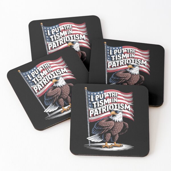 Item preview, I Put The Tism In Patriotism – Cool Eagle with Sunglasses Design designed and sold by Stock4U.