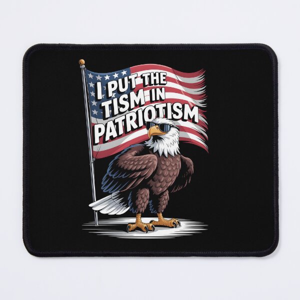 Item preview, I Put The Tism In Patriotism – Cool Eagle with Sunglasses Design designed and sold by Stock4U.
