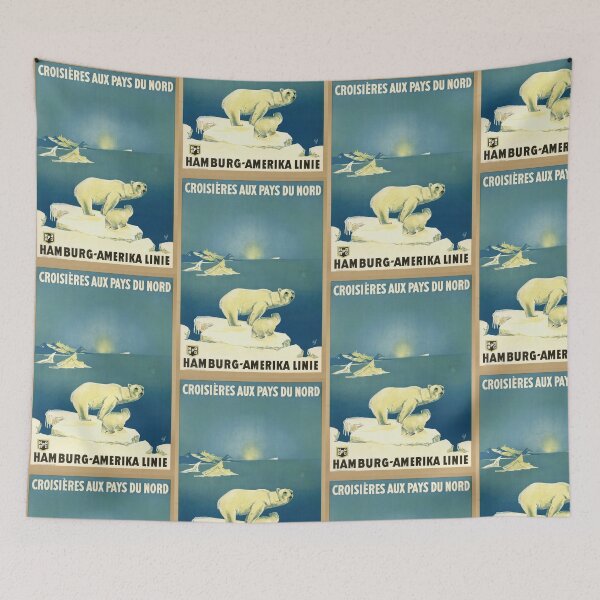 Item preview, Vintage Travel Poster | Polar Bear Cruise Art | Hamburg-Amerika Linie | Art Deco Style | Northern Country Cruises | Wall Decor designed and sold by artofuniverse.