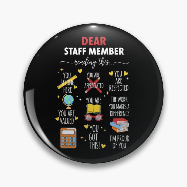 Item preview, Dear Staff Member Reading This Funny Work Message for You designed and sold by MotivaChic.