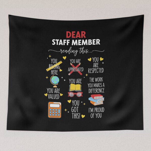 Item preview, Dear Staff Member Reading This Funny Work Message for You designed and sold by MotivaChic.