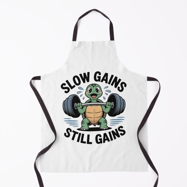 Item preview, Slow Gains Still Gains – Workout Turtle Gym Humor designed and sold by ArtByYunus.
