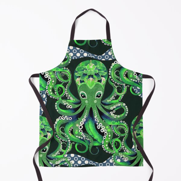 Item preview, Mystical Green Octopus Psychedelic Ocean Pattern designed and sold by Veata.