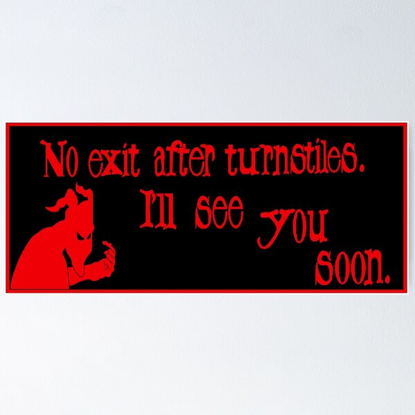 Item preview, Final destination 3 (rollercoaster ride sign) (YOU MAY NEVER RETURN!)  designed and sold by Soulfate.