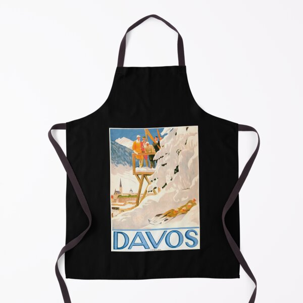 Item preview, Vintage Davos Travel Poster | Art Deco Ski Resort Print | Alpine Bobsled Scene | Mid-20th Century Swiss Winter Sports Decor designed and sold by artofuniverse.