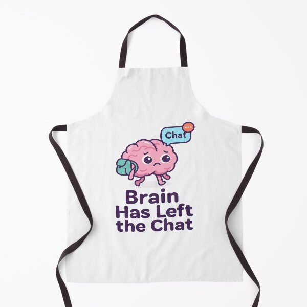 Item preview, Brain Has Left the Chat – Funny Cartoon Mental Shutdown Design designed and sold by Art-Tacos.