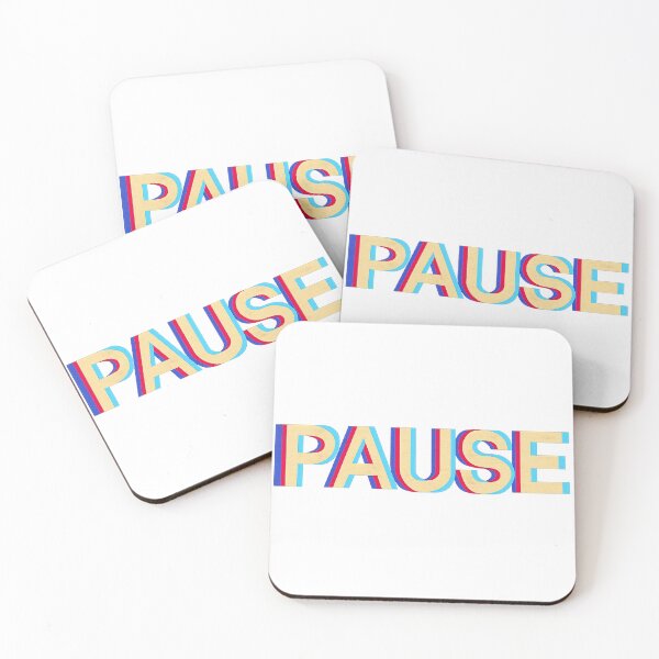 Item preview, Glitchy PAUSE RGB Retro VHS Design designed and sold by Nuvijo.