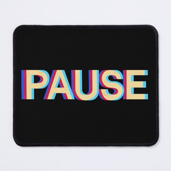Item preview, Glitchy PAUSE RGB Retro VHS Design designed and sold by Nuvijo.