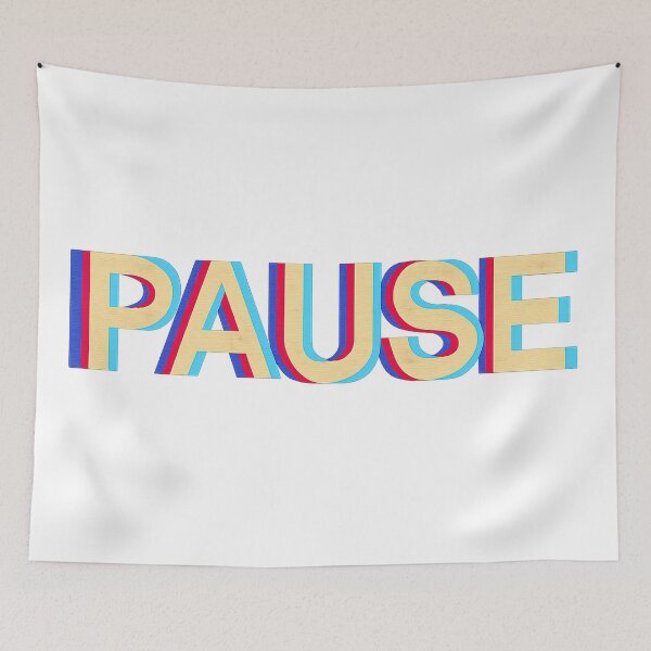 Item preview, Glitchy PAUSE RGB Retro VHS Design designed and sold by Nuvijo.