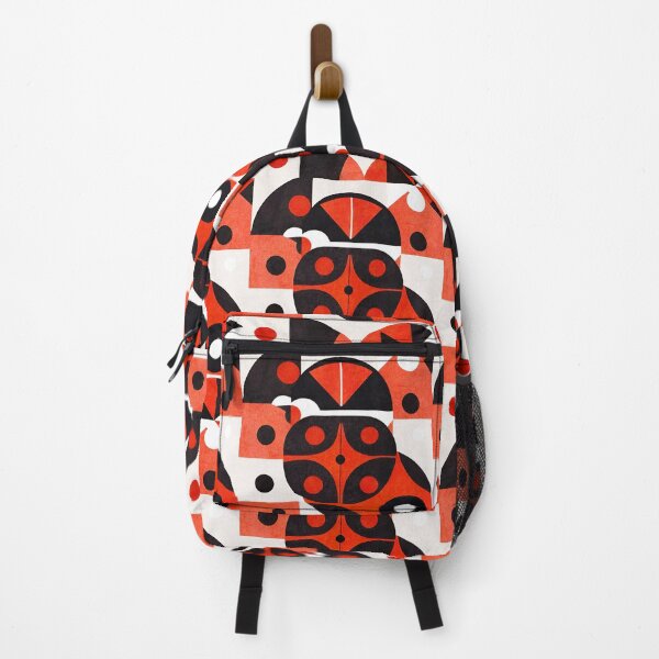 Item preview, Ladybug Geometric Abstract Pattern Bold Mid-Century Bauhaus Design designed and sold by Veata.