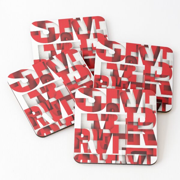 Item preview, Modernist Red Overlay – Abstract Bold Typography Poster  designed and sold by Gaviani Design Studio.