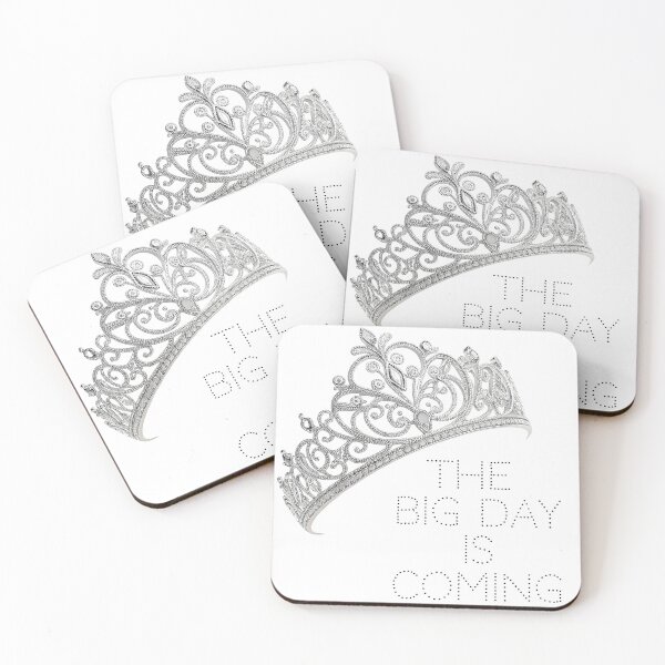 Item preview, A beautiful silver tiara with the words " The big day is coming" designed and sold by Merrylands Artshop.