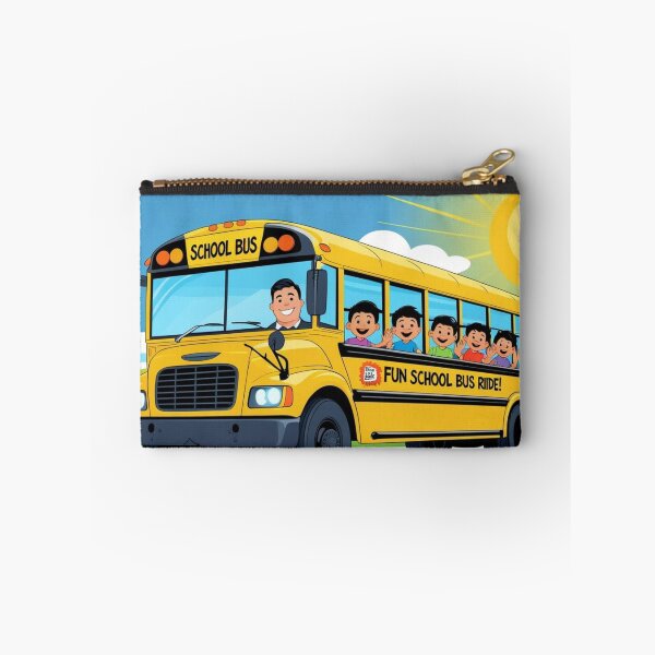 Item preview, Balade Amusante en Bus Scolaire avec Chauffeur Sympathique.Fun School Bus Ride with Friendly Driver  designed and sold by Drawingshirts.