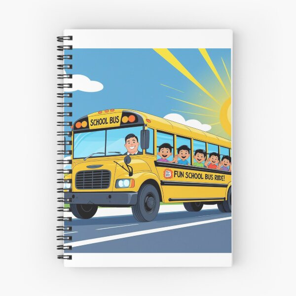 Item preview, Balade Amusante en Bus Scolaire avec Chauffeur Sympathique.Fun School Bus Ride with Friendly Driver  designed and sold by Drawingshirts.
